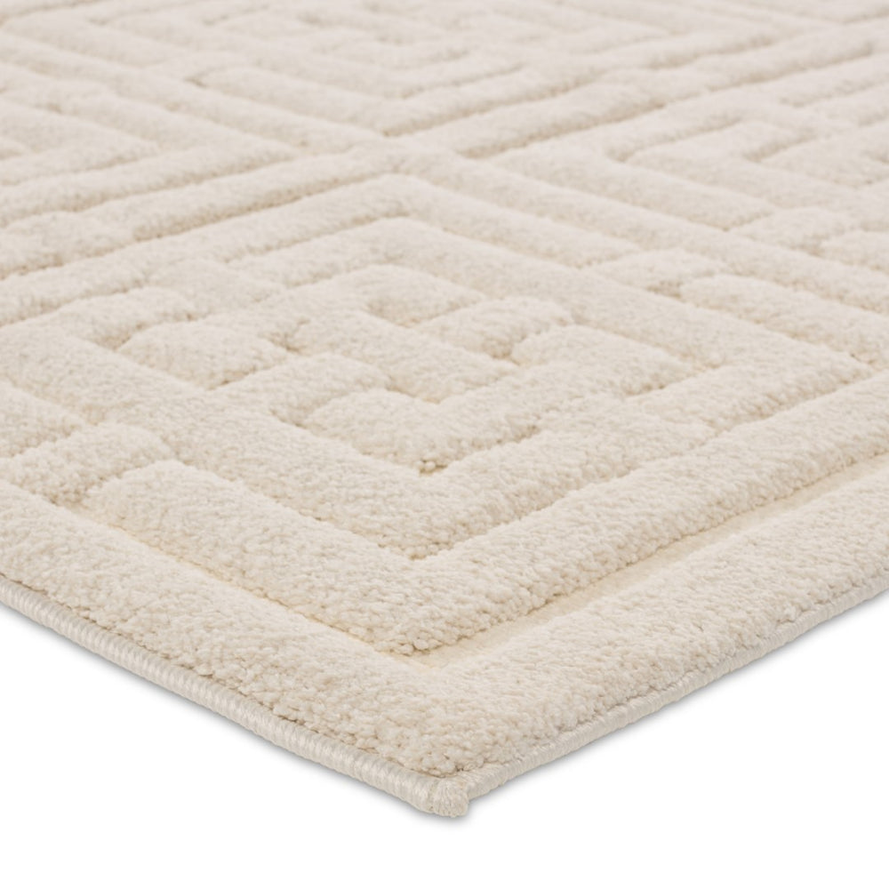 Jaipur Living Petros Marvelle PTR01 Powerloomed Machine Made Indoor Modern Rug Cream 6'7" x 9'6"