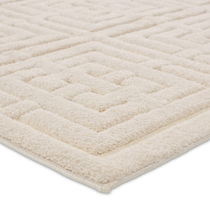 Jaipur Living Petros Marvelle PTR01 Powerloomed Machine Made Indoor Modern Rug Cream 6'7" x 9'6"