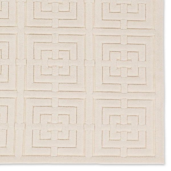 Jaipur Living Petros Marvelle PTR01 Powerloomed Machine Made Indoor Modern Rug Cream 6'7" x 9'6"