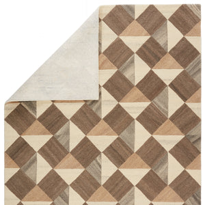 Verde Home by Jaipur Living Paris Handmade Geometric Brown/ Cream Area Rug (10'X14')