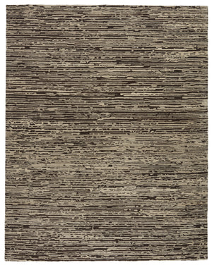 Verde Home by Jaipur Living Nairobi Handmade Striped Dark Brown/ Light Gray Area Rug (10'X14')