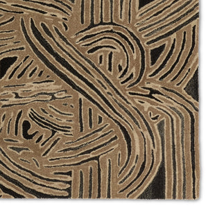Jaipur Living Pathways by Verde Home Kathmandu Verde Home PVH12 Hand Tufted 100% Wool Abstract Area Rug Light Brown 100% Wool RUG156057
