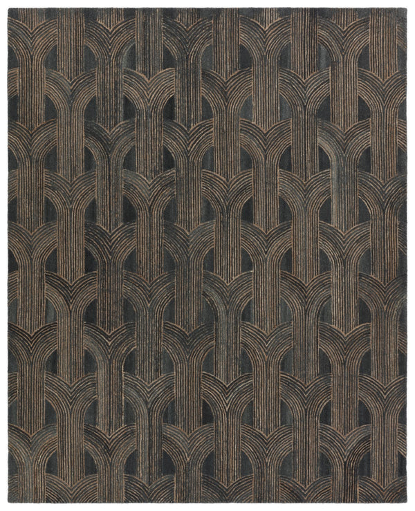 Jaipur Living Pathways by Verde Home Manhattan Verde Home PVH14 Hand Tufted 100% Wool Geometric Area Rug Slate 100% Wool RUG156065