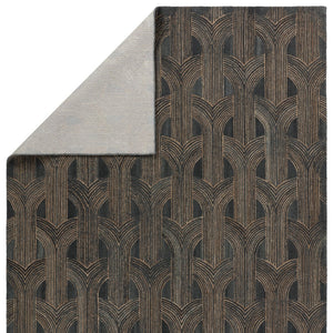 Jaipur Living Pathways by Verde Home Manhattan Verde Home PVH14 Hand Tufted 100% Wool Geometric Area Rug Slate 100% Wool RUG156065
