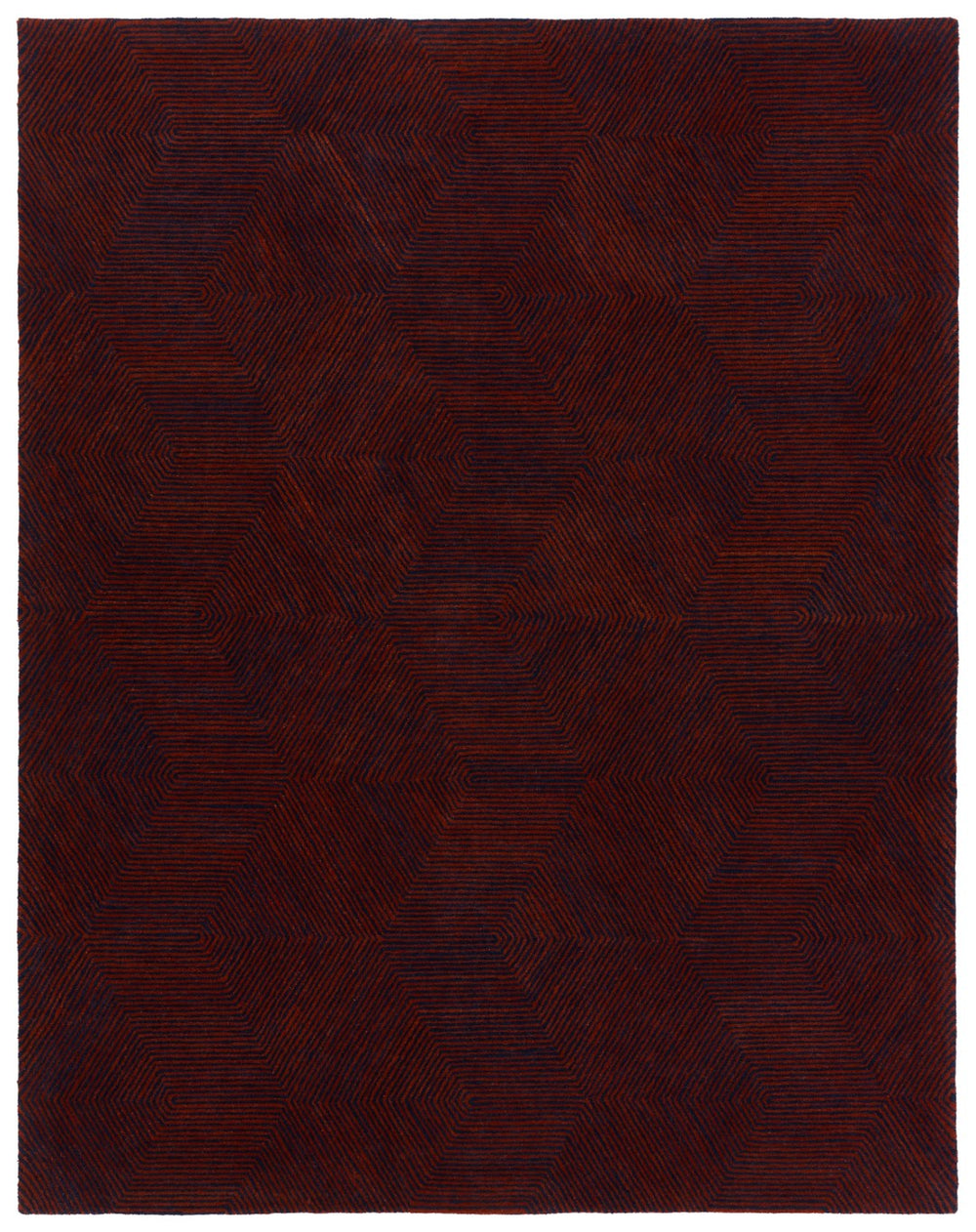 Jaipur Living Pathways by Verde Home Rome Verde Home PVH18 Hand Tufted 100% Wool Geometric Area Rug Rust 100% Wool RUG156081