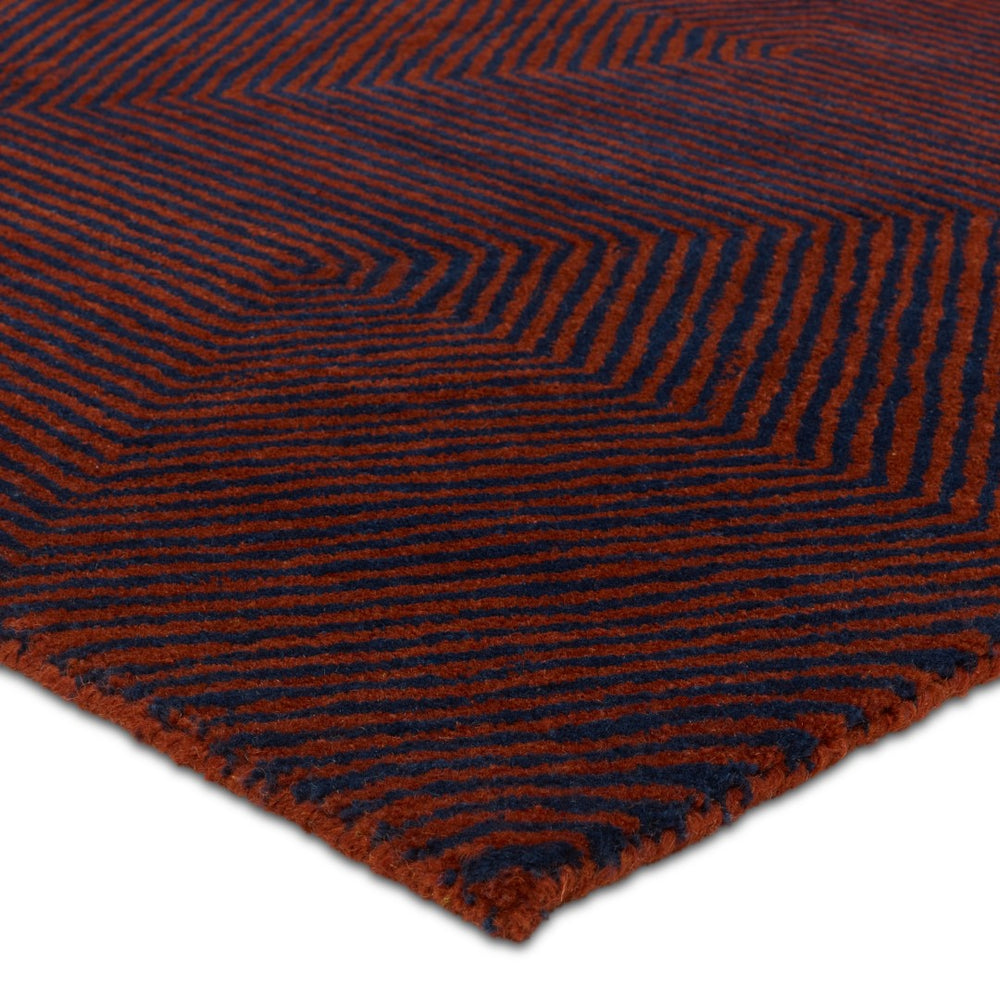 Jaipur Living Pathways by Verde Home Rome Verde Home PVH18 Hand Tufted 100% Wool Geometric Area Rug Rust 100% Wool RUG156081