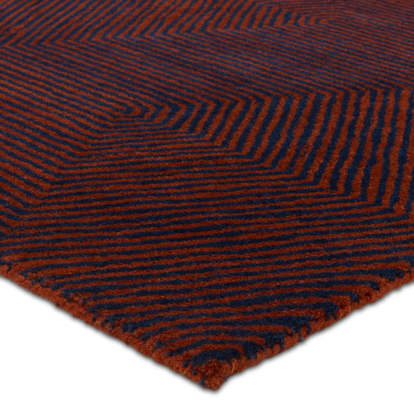 Jaipur Living Pathways by Verde Home Rome Verde Home PVH18 Hand Tufted 100% Wool Geometric Area Rug Rust 100% Wool RUG156081