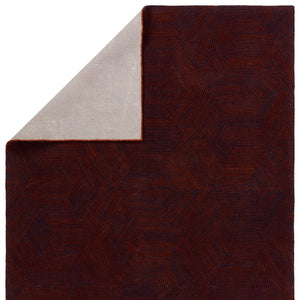 Jaipur Living Pathways by Verde Home Rome Verde Home PVH18 Hand Tufted 100% Wool Geometric Area Rug Rust 100% Wool RUG156081