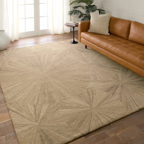 Jaipur Living Pathways by Verde Home Sao Paulo Verde Home PVH19 Hand Tufted 100% Wool Abstract Area Rug Taupe 100% Wool RUG156085