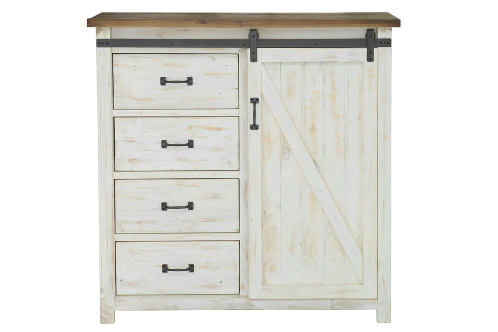 LH Imports Provence 4 Drawer Chest With 1 Door PVN007
