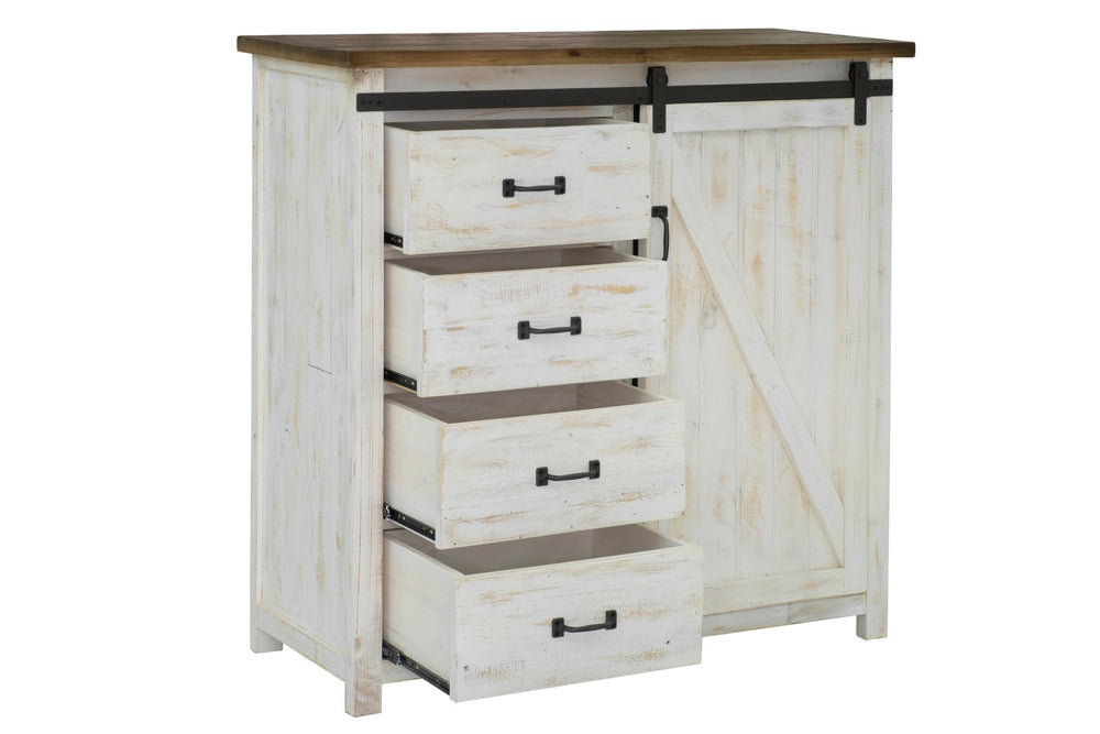 LH Imports Provence 4 Drawer Chest With 1 Door PVN007