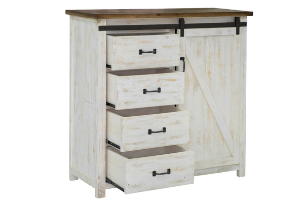 LH Imports Provence 4 Drawer Chest With 1 Door PVN007