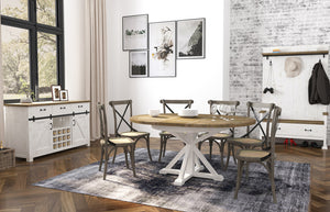 LH Imports Provence Round Extension Table (47"/63") PVN013S