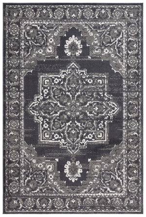 Safavieh Pyramid 214  Power Loomed Rug Charcoal / Ivory PYR214H-5