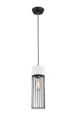 Bethel Grey Single Pendant Lighting in Metal