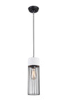 Bethel Grey Single Pendant Lighting in Metal