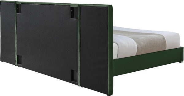 Pablo Velvet / Particle Board / Foam Contemporary Green Velvet King Bed - 119.5" W x 85.5" D x 41.5" H