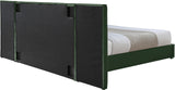 Pablo Velvet / Particle Board / Foam Contemporary Green Velvet Queen Bed - 103" W x 85.5" D x 41.5" H