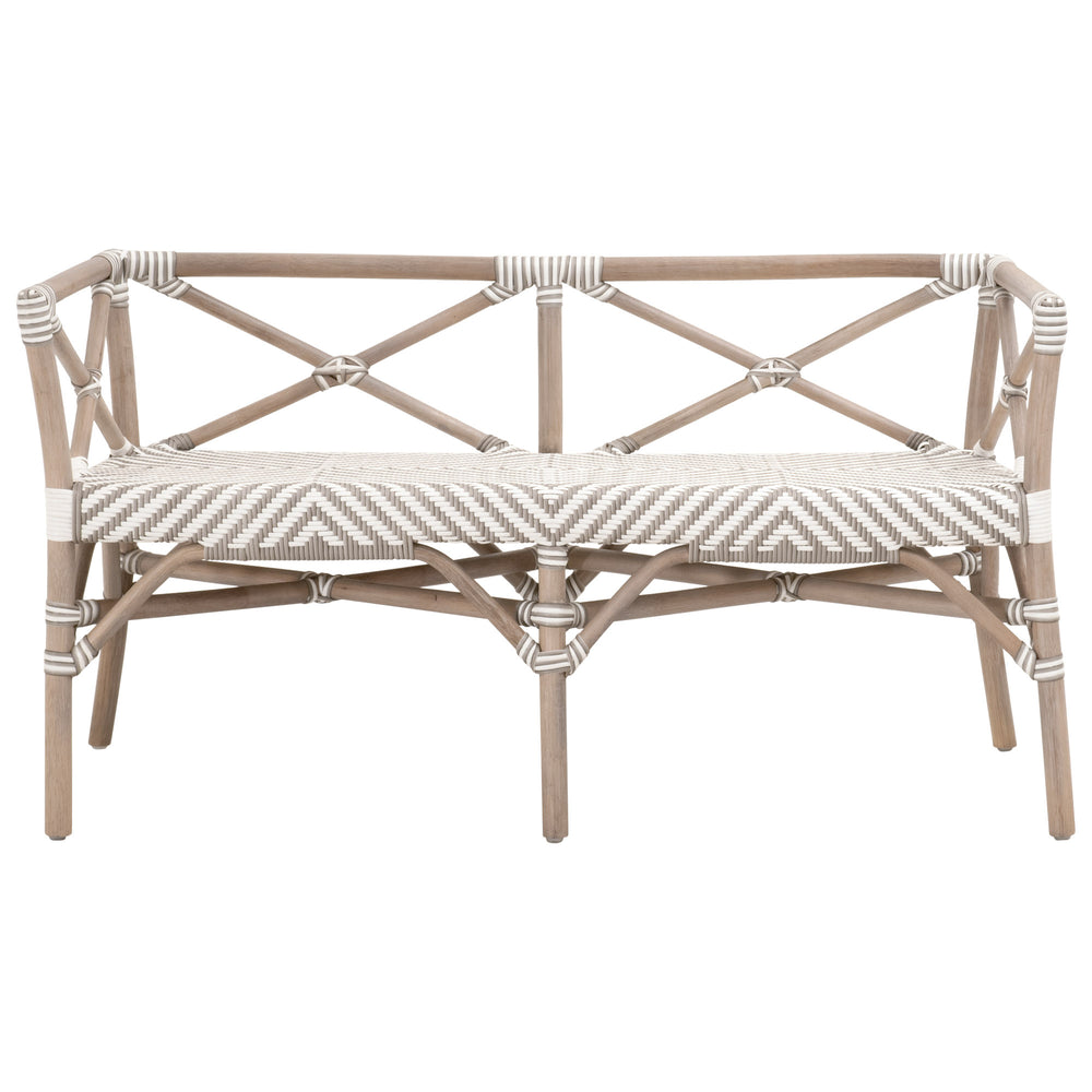 Essentials for Living The Hamptons Palisades Bench 4120.STO-WHT/MGRY
