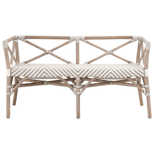 Essentials for Living The Hamptons Palisades Bench 4120.STO-WHT/MGRY