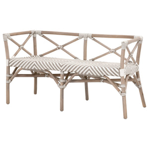 Essentials for Living The Hamptons Palisades Bench 4120.STO-WHT/MGRY