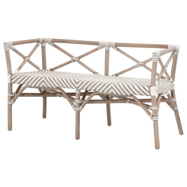 Essentials for Living The Hamptons Palisades Bench 4120.STO-WHT/MGRY