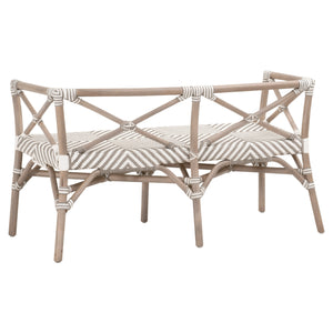 Essentials for Living The Hamptons Palisades Bench 4120.STO-WHT/MGRY