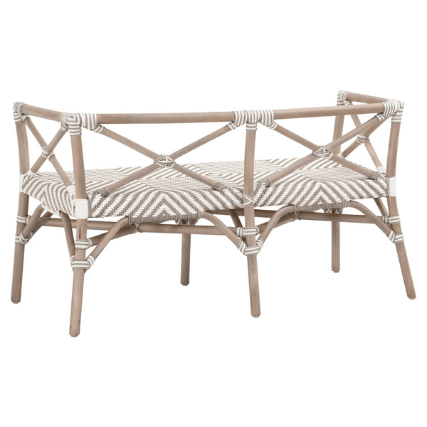 Essentials for Living The Hamptons Palisades Bench 4120.STO-WHT/MGRY