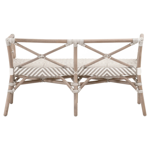 Essentials for Living The Hamptons Palisades Bench 4120.STO-WHT/MGRY