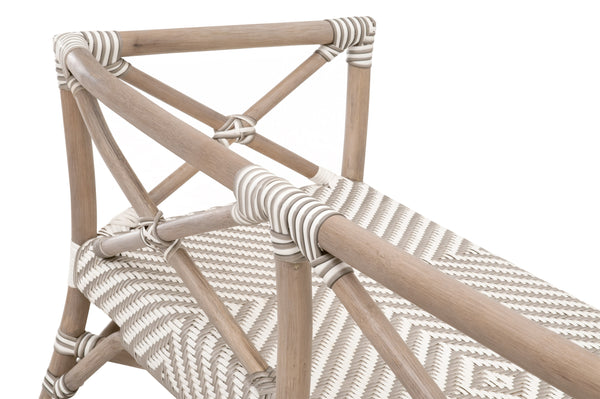 Essentials for Living The Hamptons Palisades Bench 4120.STO-WHT/MGRY