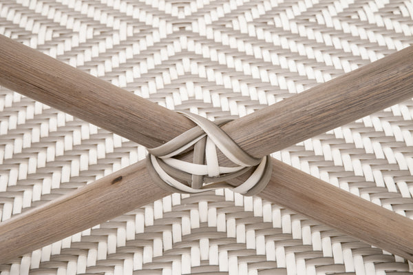 Essentials for Living The Hamptons Palisades Bench 4120.STO-WHT/MGRY