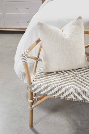 Essentials for Living The Hamptons Palisades Bench 4120.STO-WHT/MGRY