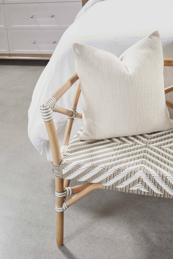 Essentials for Living The Hamptons Palisades Bench 4120.STO-WHT/MGRY