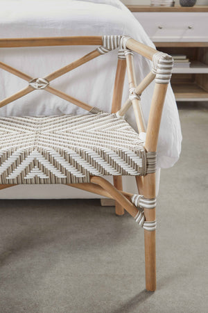 Essentials for Living The Hamptons Palisades Bench 4120.STO-WHT/MGRY