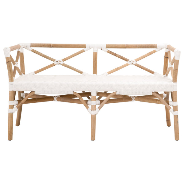 Essentials for Living The Hamptons Palisades Bench 4120.WHT/NAT