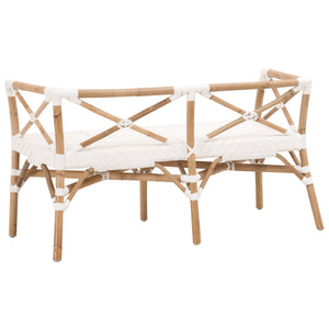Essentials for Living The Hamptons Palisades Bench 4120.WHT/NAT