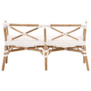 Essentials for Living The Hamptons Palisades Bench 4120.WHT/NAT