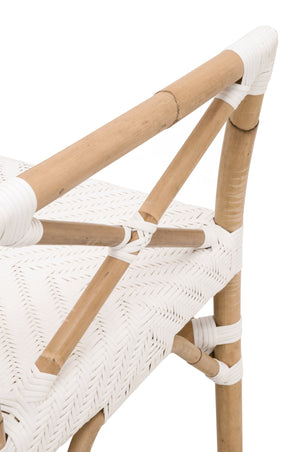 Essentials for Living The Hamptons Palisades Bench 4120.WHT/NAT