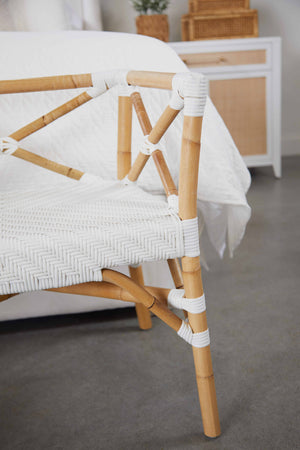 Essentials for Living The Hamptons Palisades Bench 4120.WHT/NAT