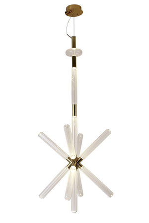 Bethel Gold LED Chandelier in Metal & Glass