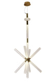 Bethel Gold LED Chandelier in Metal & Glass