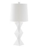 Bethel White Table Lamp in Metal & Resin & Fabric