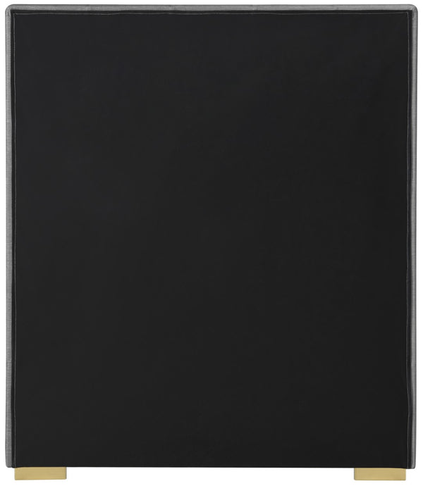 Pierce Linen Textured Fabric: 22% Linen, 33% Cotton, 35% Polyester / Metal / Engineered Wood / Foam Mid Century Modern Grey Linen Textured Fabric Twin Bed - 46" W x 84.3" D x 54.5" H