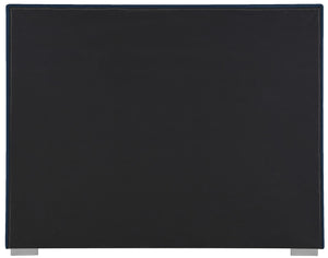 Pierce Linen Textured Fabric: 22% Linen, 33% Cotton, 35% Polyester / Metal / Engineered Wood / Foam Mid Century Modern Navy Linen Textured Fabric King Bed - 83" W x 89.8" D x 54.5" H