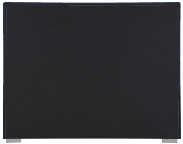 Pierce Linen Textured Fabric: 22% Linen, 33% Cotton, 35% Polyester / Metal / Engineered Wood / Foam Mid Century Modern Navy Linen Textured Fabric King Bed - 83" W x 89.8" D x 54.5" H