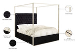Porter Velvet / Engineered Wood / Metal / Foam Contemporary Black Velvet King Bed - 82" W x 86.5" D x 78.5" H