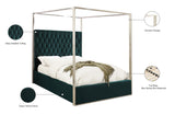 Porter Velvet / Engineered Wood / Metal / Foam Contemporary Green Velvet Queen Bed - 66.5" W x 86.5" D x 78.5" H