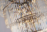 Bethel Black Chandelier in Metal & Crystal