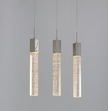 Bethel Chrome Island Lighting in Metal & Crystal