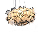 Bethel White & Black LED Chandelier in Metal & Acrylic